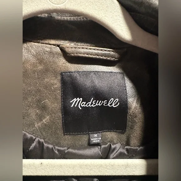 Madewell Distressed Leather Oversized Motorcycle Jacket - Picture 5 of 6